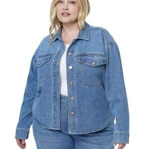 "NWT" Edited By Remi Bader Denim Jacket Top In‎ Size 3X